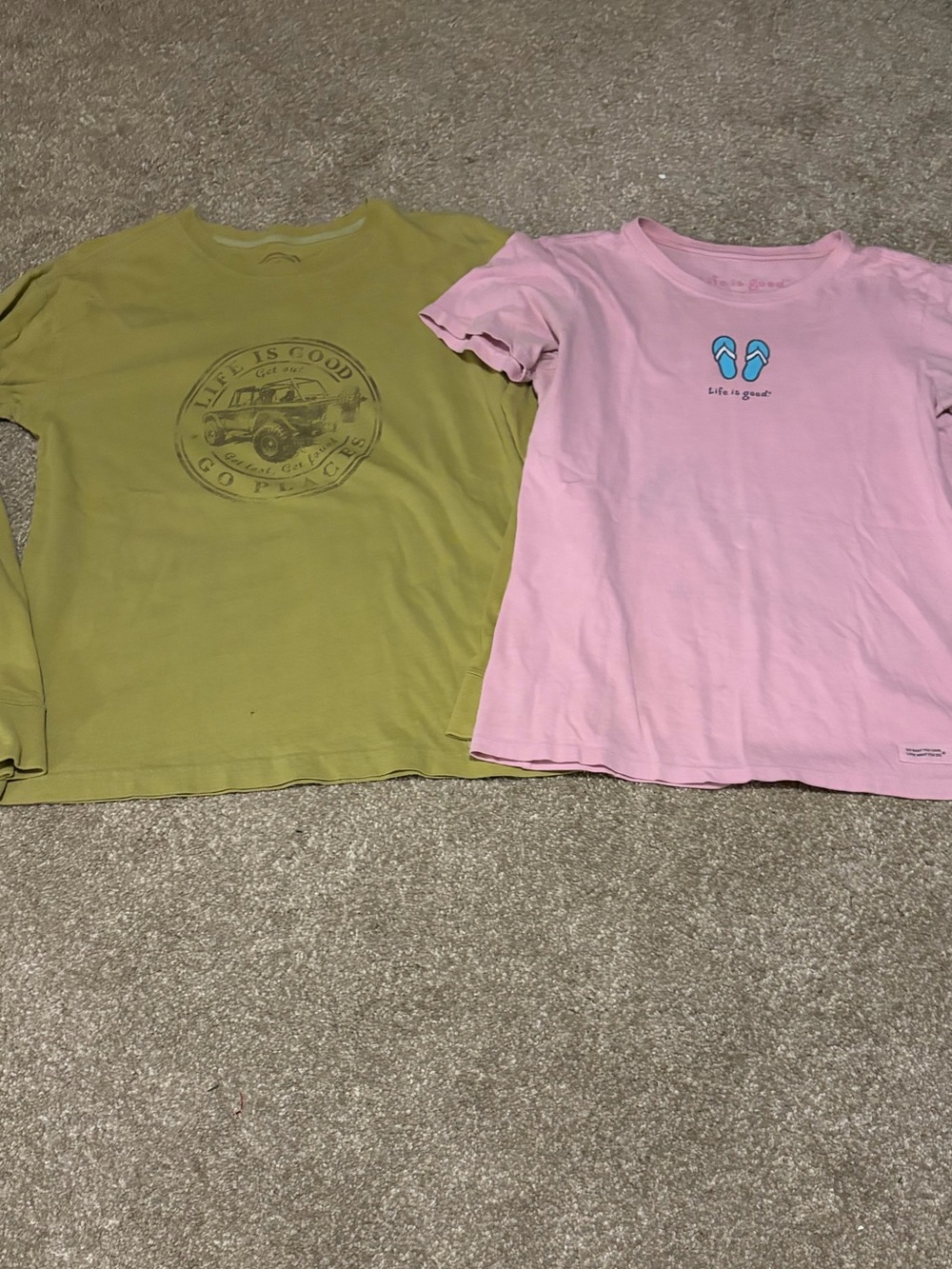 Lot of 2 Life is Good shirts